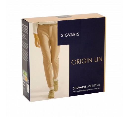 Chaussettes de contention femme Sigvaris - classe 2. Active confort  fraîcheur (Origin Lin)